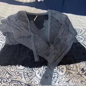 Free People Cropped Hoodie